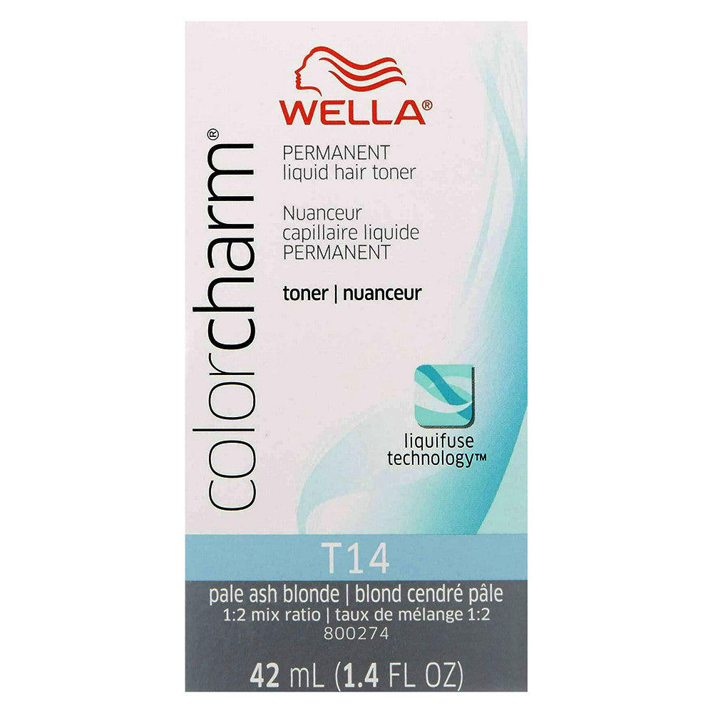 Wella Color Charm Liquid Toner #T14 Pale Ash Blonde, 1.4 Oz